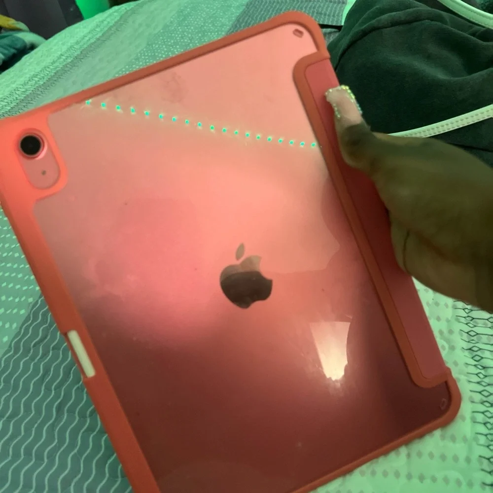 Tablet with pink Case